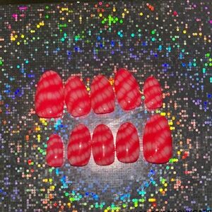 Tye dye handmade press on nails